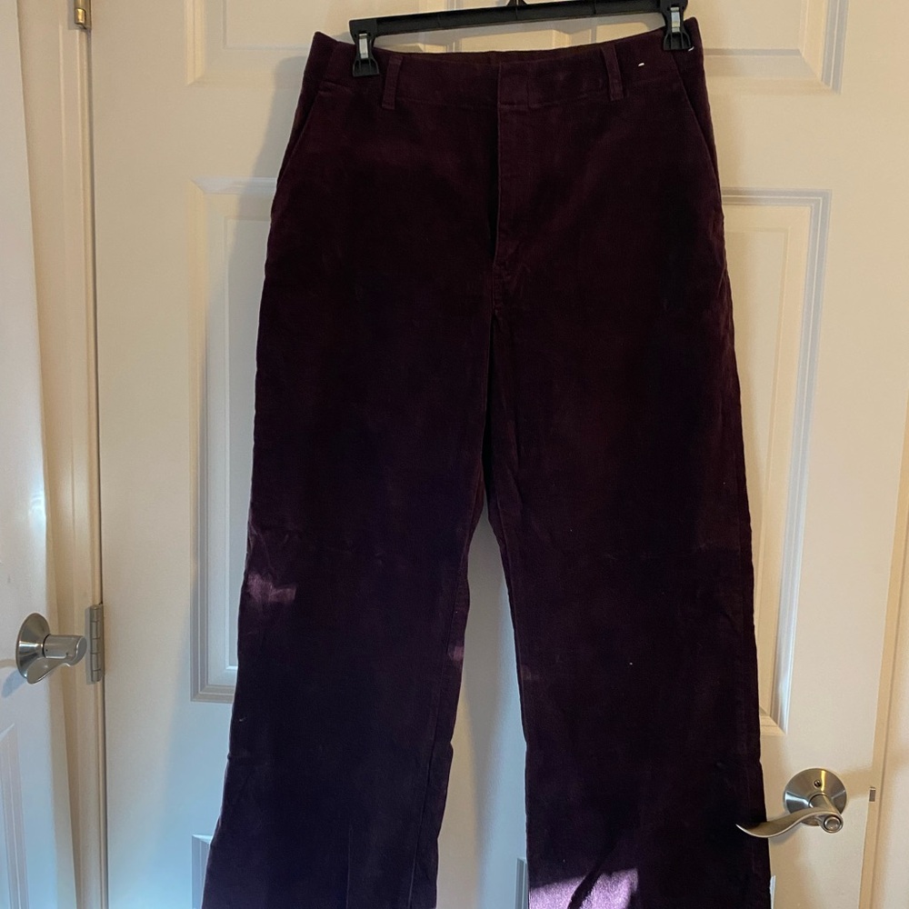 Uniqlo women’s Dark Purple Corduroy Pants wide leg L